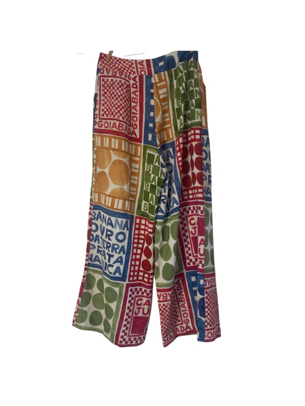 Multicolor Patchwork Wide-Leg Pants - Picture 10 of 13